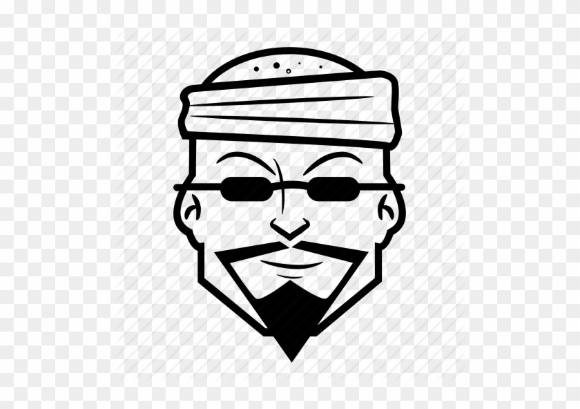 Cartoon Guy Head Mustache - Cartoon Guy Head Mustache #1549024