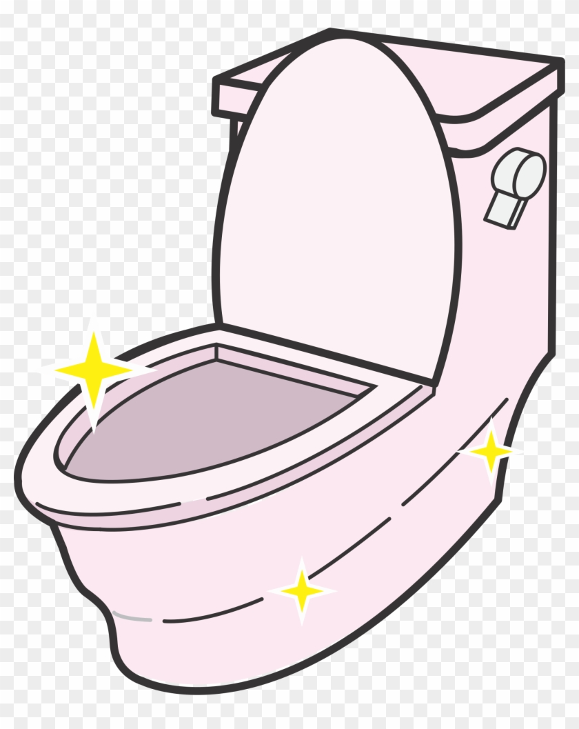 Clipart Sparkling Clean Toilet Pertaining To Toilet - Clipart Sparkling Clean Toilet Pertaining To Toilet #1549148
