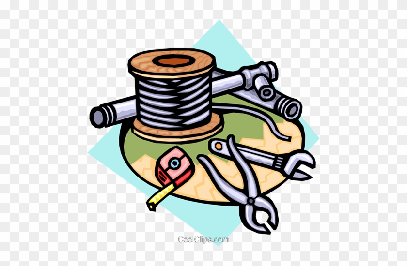 Wire, Pipe, And Tools Royalty Free Vector Clip Art - Wire, Pipe, And Tools Royalty Free Vector Clip Art #1549325