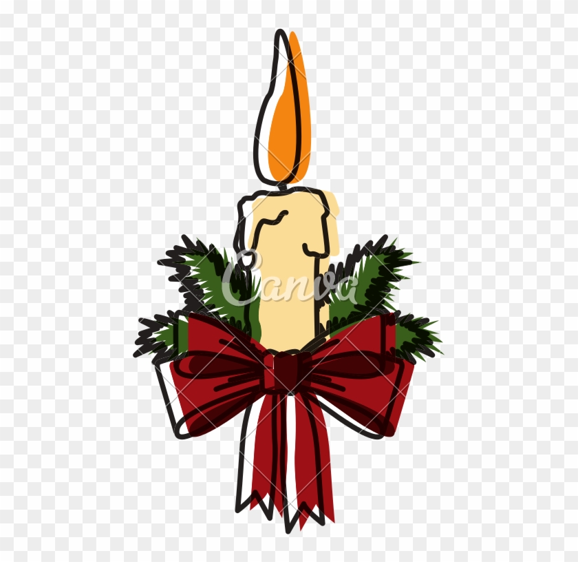 Christmas Candle Pop Art Cartoon - Christmas Candle Pop Art Cartoon #1549507