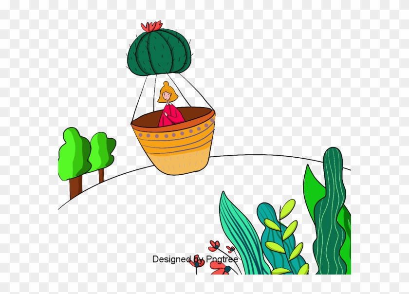 Cartoon Hand-painted Simple Flower Pot Flower Design, - Cartoon Hand-painted Simple Flower Pot Flower Design, #1549656