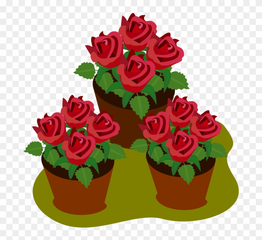 Garden Roses Flowerpot Floral Design - Garden Roses Flowerpot Floral Design #1549659