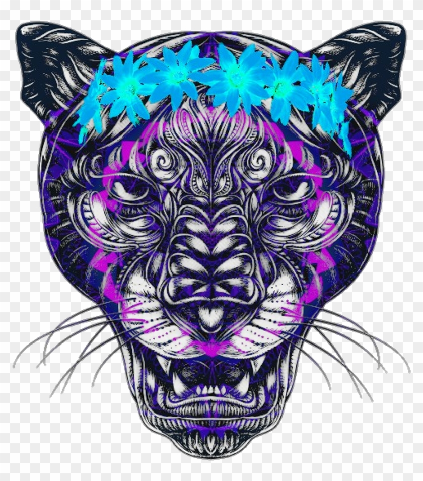 Pantera Panther Colors Tatto Desing Colors Mandala - Pantera Panther Colors Tatto Desing Colors Mandala #1549694