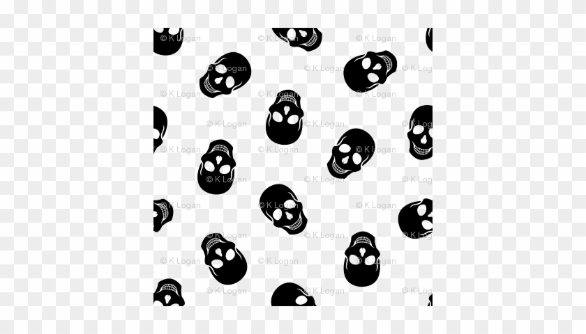 Skulls Black And White Halloween-01 - Skulls Black And White Halloween-01 #1549948