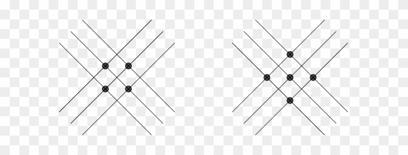 Intersection Of 2 × 3 Diagonal Consecutive Lines - Intersection Of 2 × 3 Diagonal Consecutive Lines #1550058