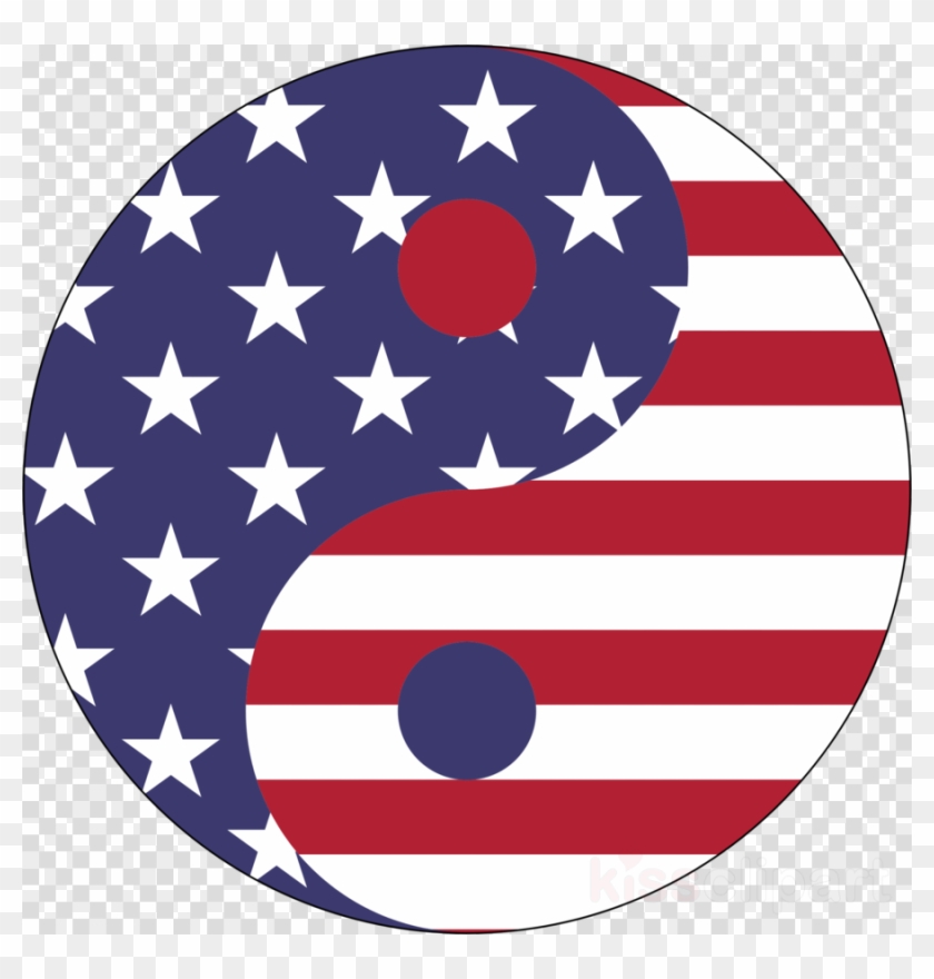 American Flag Yin Yang Clipart United States Of America - American Flag Yin Yang Clipart United States Of America #1550314