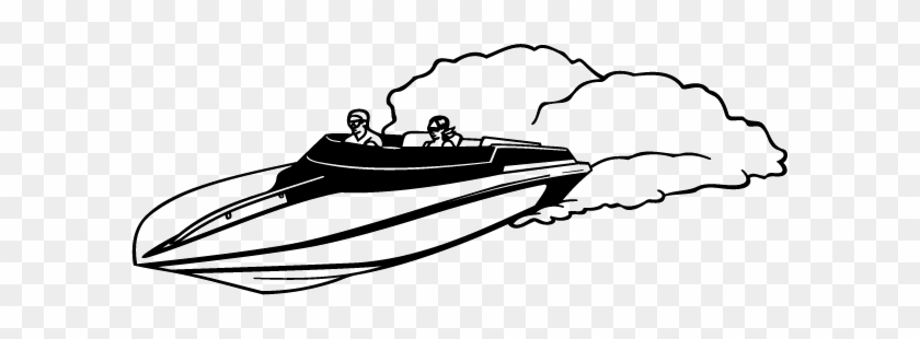 Royalty Free Library Speed Boat Clipart Black And White - Royalty Free Library Speed Boat Clipart Black And White #1550756