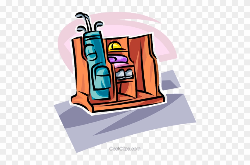 Golf Bag And Equipment Royalty Free Vector Clip Art - Golf Bag And Equipment Royalty Free Vector Clip Art #1551082