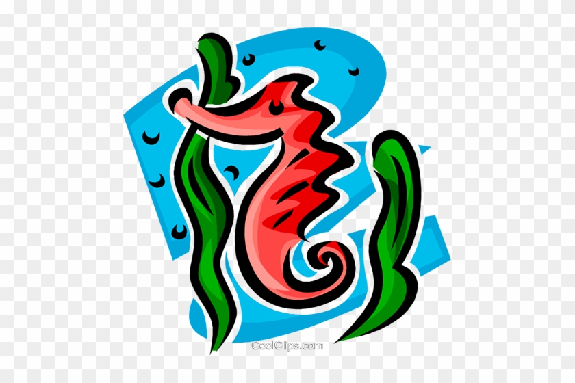 Sea Horse Royalty Free Vector Clip Art Illustration - Sea Horse Royalty Free Vector Clip Art Illustration #1551172
