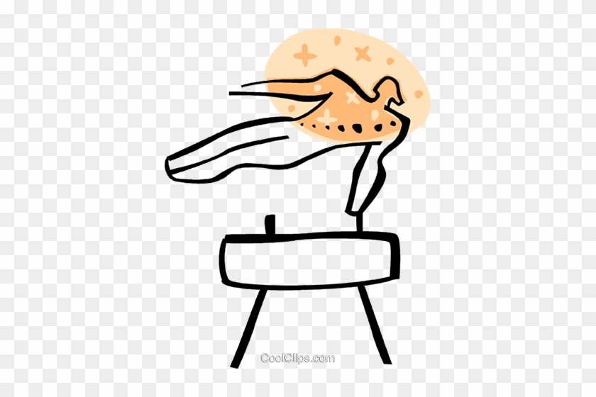 Pommel Horse Royalty Free Vector Clip Art Illustration - Pommel Horse Royalty Free Vector Clip Art Illustration #1551177