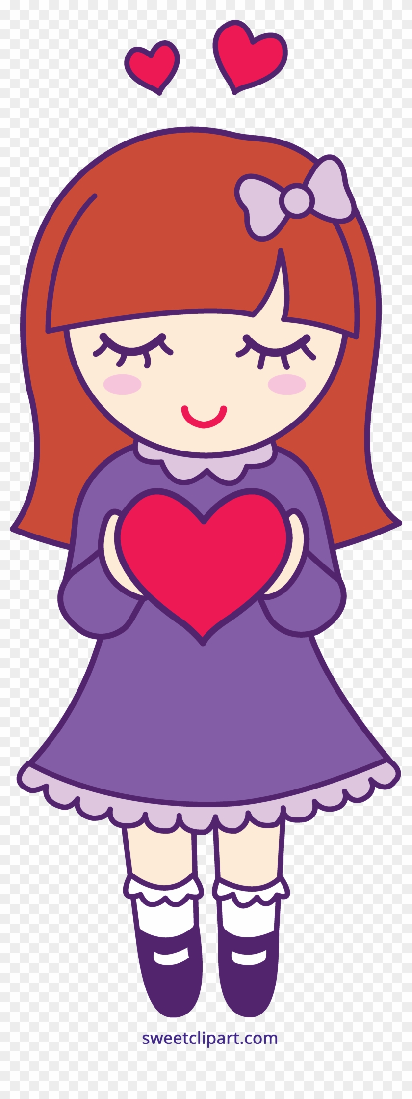 Valentine Girl Sweet Clip Art - Valentine Girl Sweet Clip Art #1551189