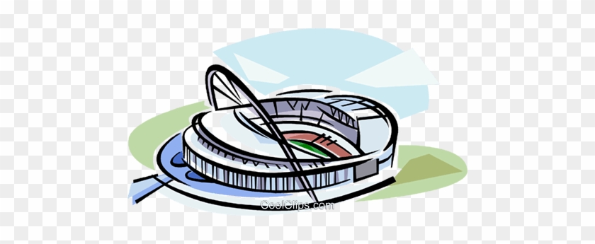 Soccer Stadiums Royalty Free Vector Clip Art Illustration - Soccer Stadiums Royalty Free Vector Clip Art Illustration #1551261