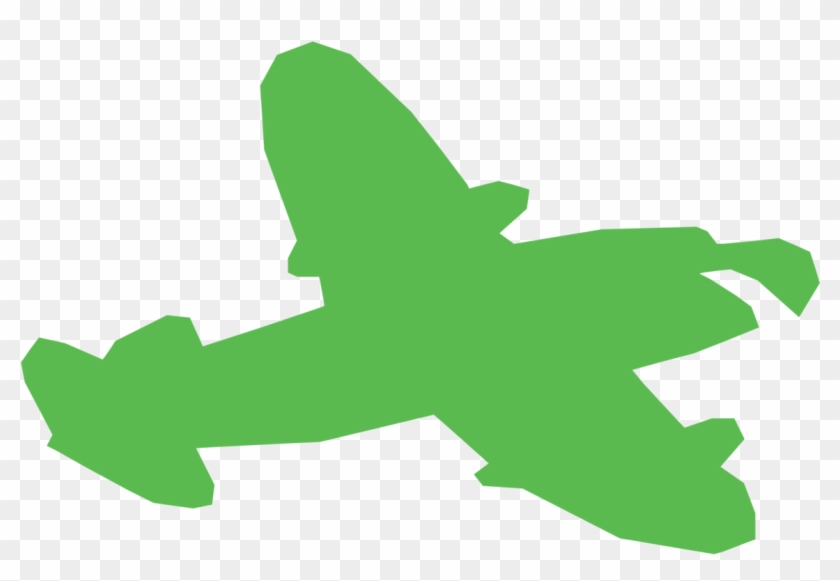 Airplane Drawing Green Silhouette - Airplane Drawing Green Silhouette #1551332