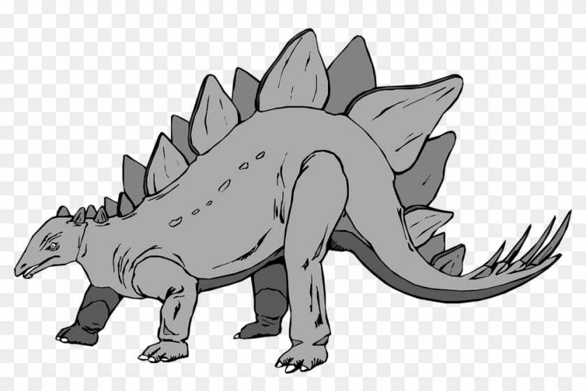Dinosaurs Clipart - 92 - 0 - Gray Dinosaur Stegosaurus - Dinosaurs Clipart - 92 - 0 - Gray Dinosaur Stegosaurus #1551458