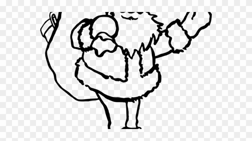 Santa Claus Drawing Black And White Christmas Coloring - Santa Claus Drawing Black And White Christmas Coloring #1552147