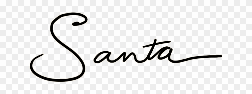 Santa Claus Clipart Signature - Santa Claus Clipart Signature #1552153