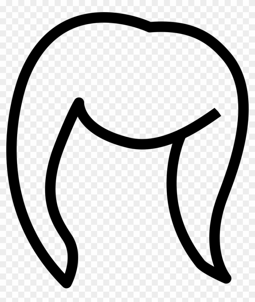 Dark Hair Clipart Hair Outline - Dark Hair Clipart Hair Outline #1552188