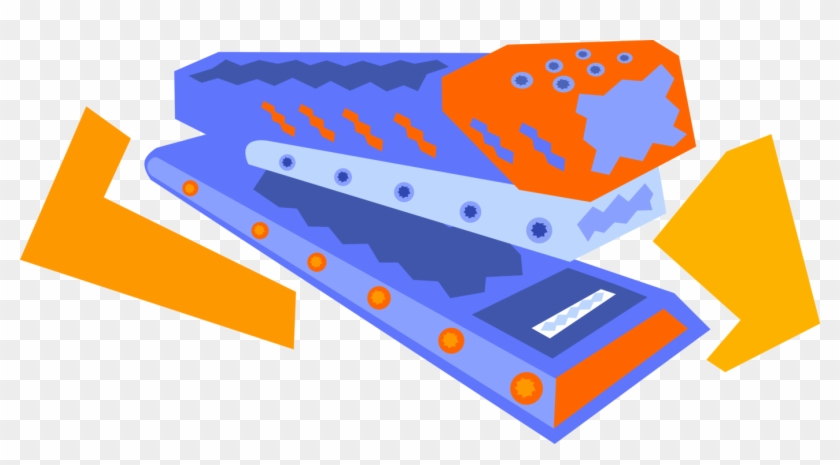 Vector Illustration Of Stapler Mechanical Device Joins - Vector Illustration Of Stapler Mechanical Device Joins #1552680