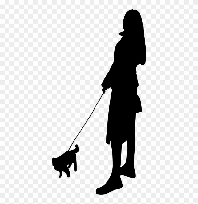Dog Walking Silhouette - Dog Walking Silhouette #1552933