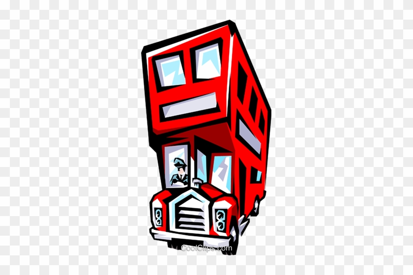 Double-decker Buses Royalty Free Vector Clip Art Illustration - Double-decker Buses Royalty Free Vector Clip Art Illustration #1553303