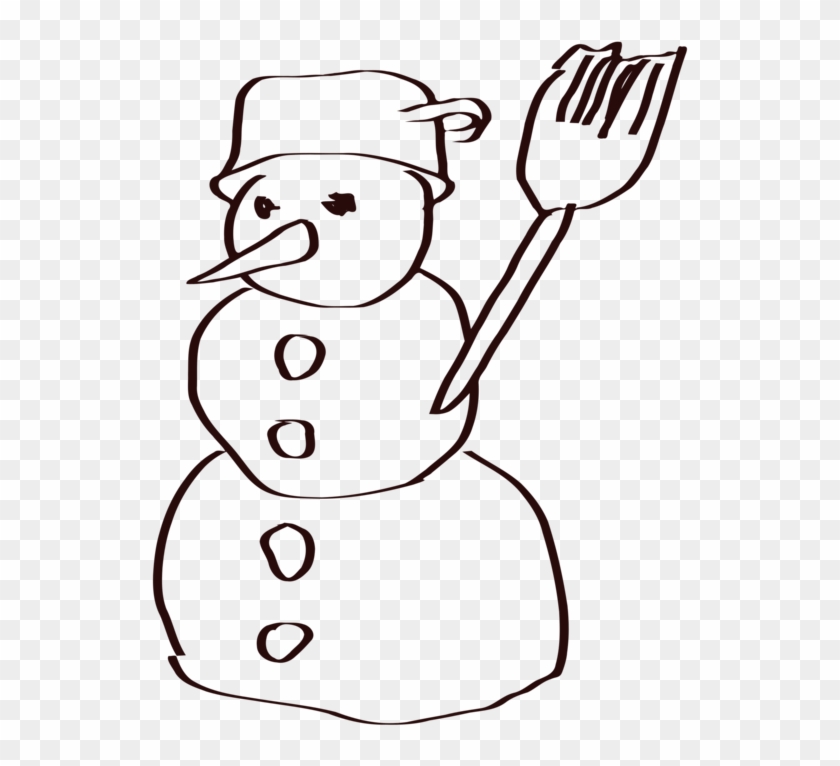 Drawing Snowman Line Art Windows Metafile Free Commercial - Drawing Snowman Line Art Windows Metafile Free Commercial #1553517