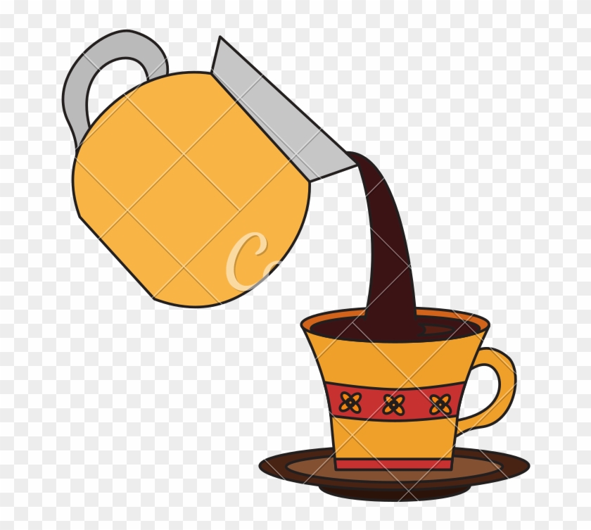 Coffee Teapot With Cup Isolated Icon - Coffee Teapot With Cup Isolated Icon #1553619