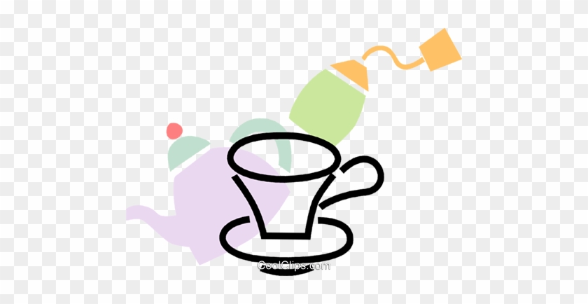 Teapot With Cup And Tea Bag Royalty Free Vector Clip - Teapot With Cup And Tea Bag Royalty Free Vector Clip #1553625