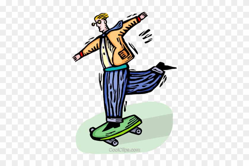 Person On A Skateboard Royalty Free Vector Clip Art - Person On A Skateboard Royalty Free Vector Clip Art #1553782