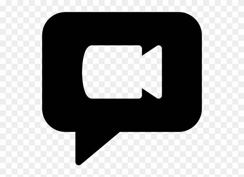 Video Call Bubble Silhouette - Video Call Bubble Silhouette #1554313