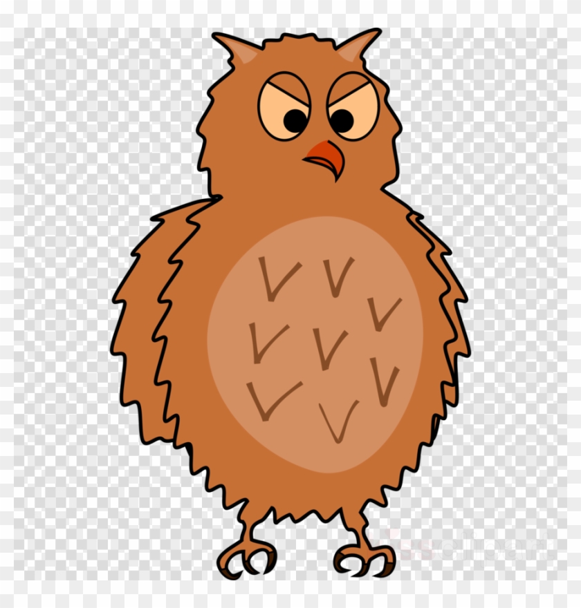 Enraged Owl Front View, Spread Wings Clipart Owl Bird - Enraged Owl Front View, Spread Wings Clipart Owl Bird #1554437