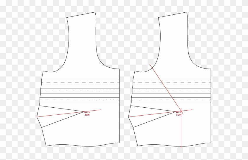 Draw A Line Starting From The Middle Of The Dart And - Draw A Line Starting From The Middle Of The Dart And #1554990