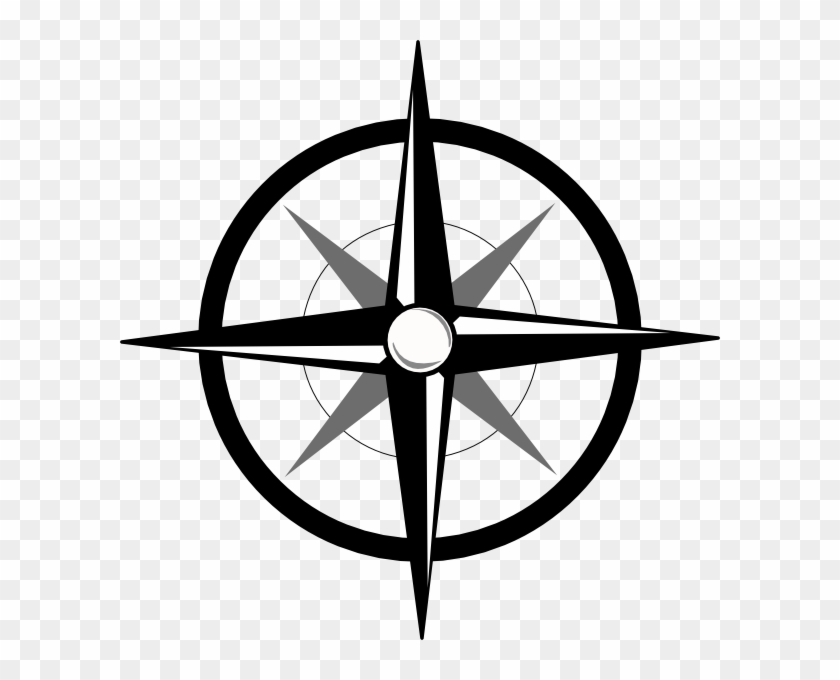Compass Rose Clip Art Free Vector In Open Office Drawing - Simple Compass Logo #35876
