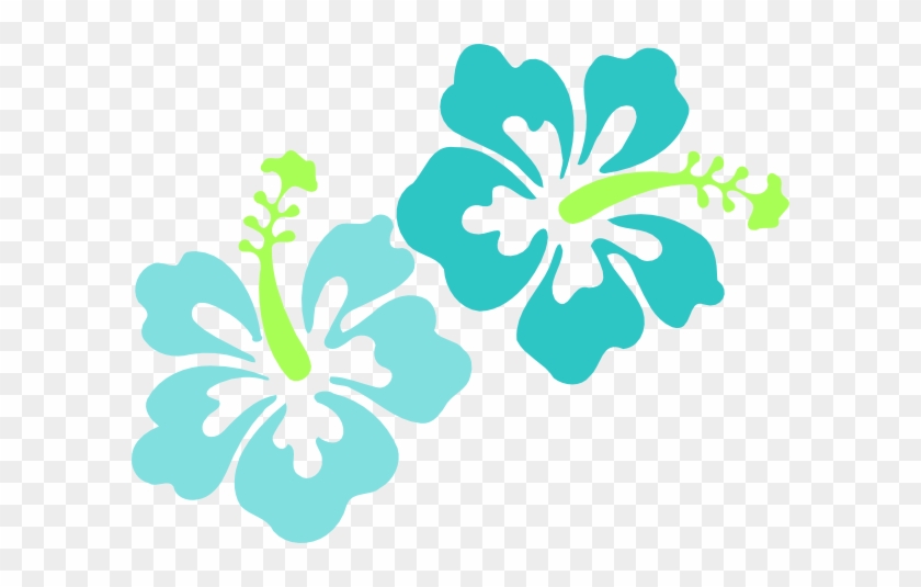 Back Flowers For Blue Hawaiian Flowers Clip Art - Luau Flowers Clip Art #35879