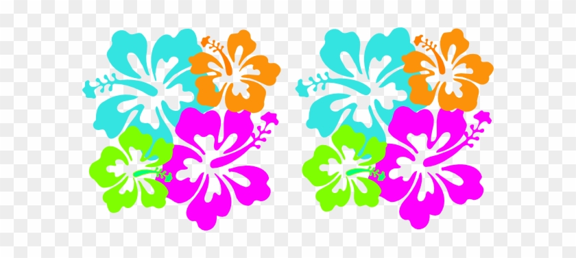 Hibiscus Neon Clip Art - Clip Art Hawaiian Flowers #35907