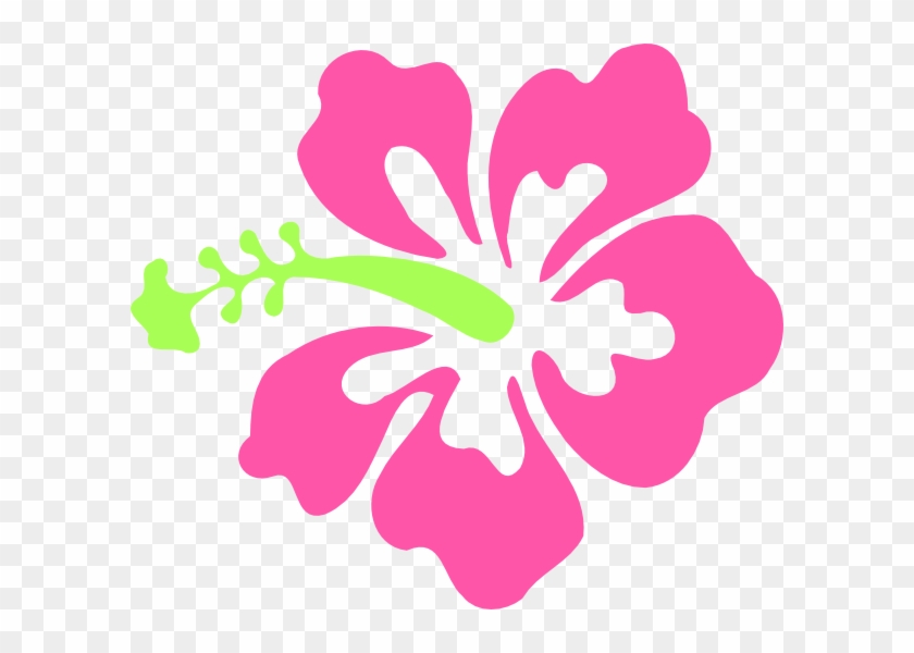 Pink Hibiscus Clip Art At Clker - Pink Hibiscus Flower Clipart #35925