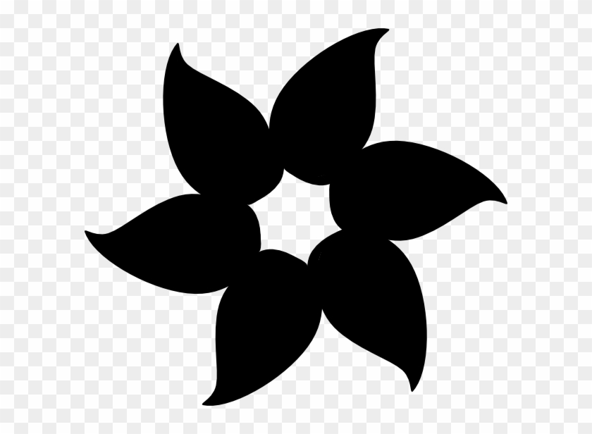 Hawaiian Flower Clip Art Black - Clip Art #35928