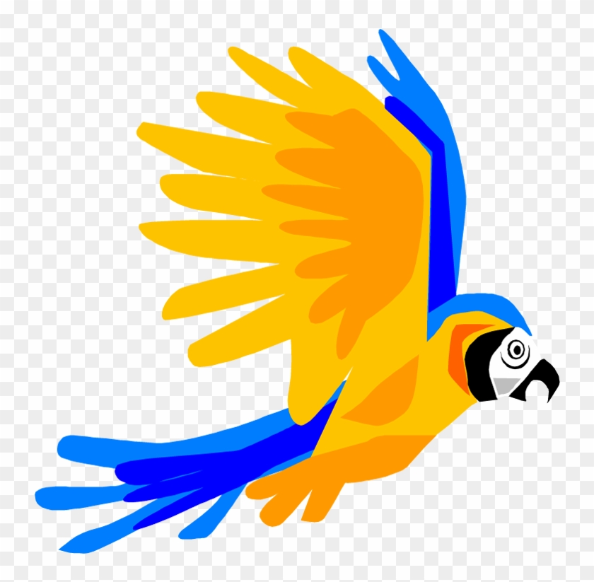 Free Parrot And Macaw Clipart - Parrot Flying Clip Art #36169