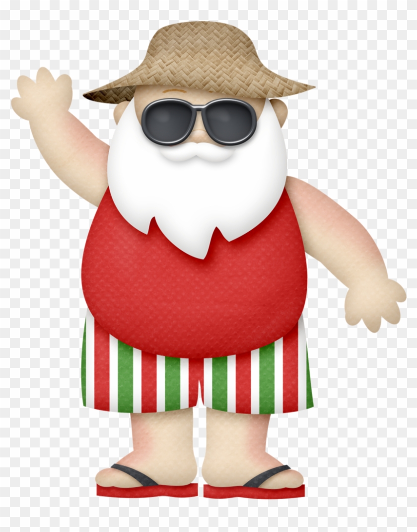 Album - Santa Beach Clipart #36206