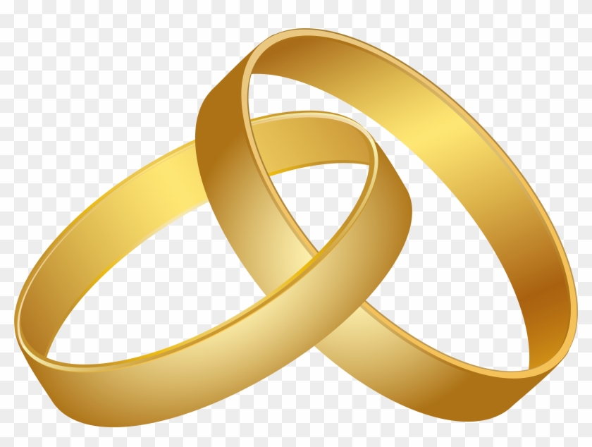 Wedding Rings Gold Png Clip Art - Wedding Ring Clipart Png #36228