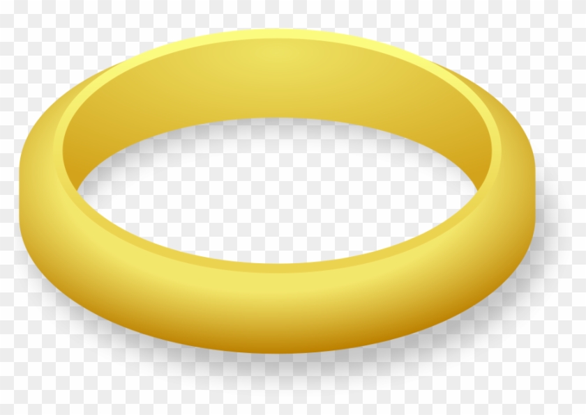 Wedding Ring Svg Vector File, Vector Clip Art Svg File - Gold Ring Clipart #36255