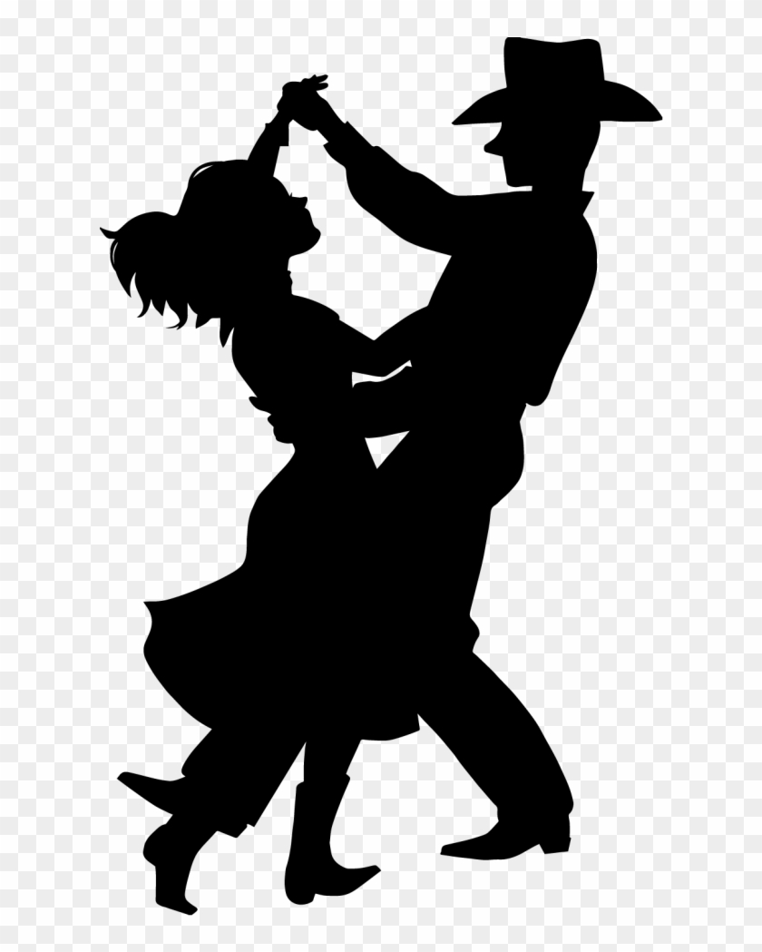 Line Dancing Silhouette - Country Dance Clip Art #36261