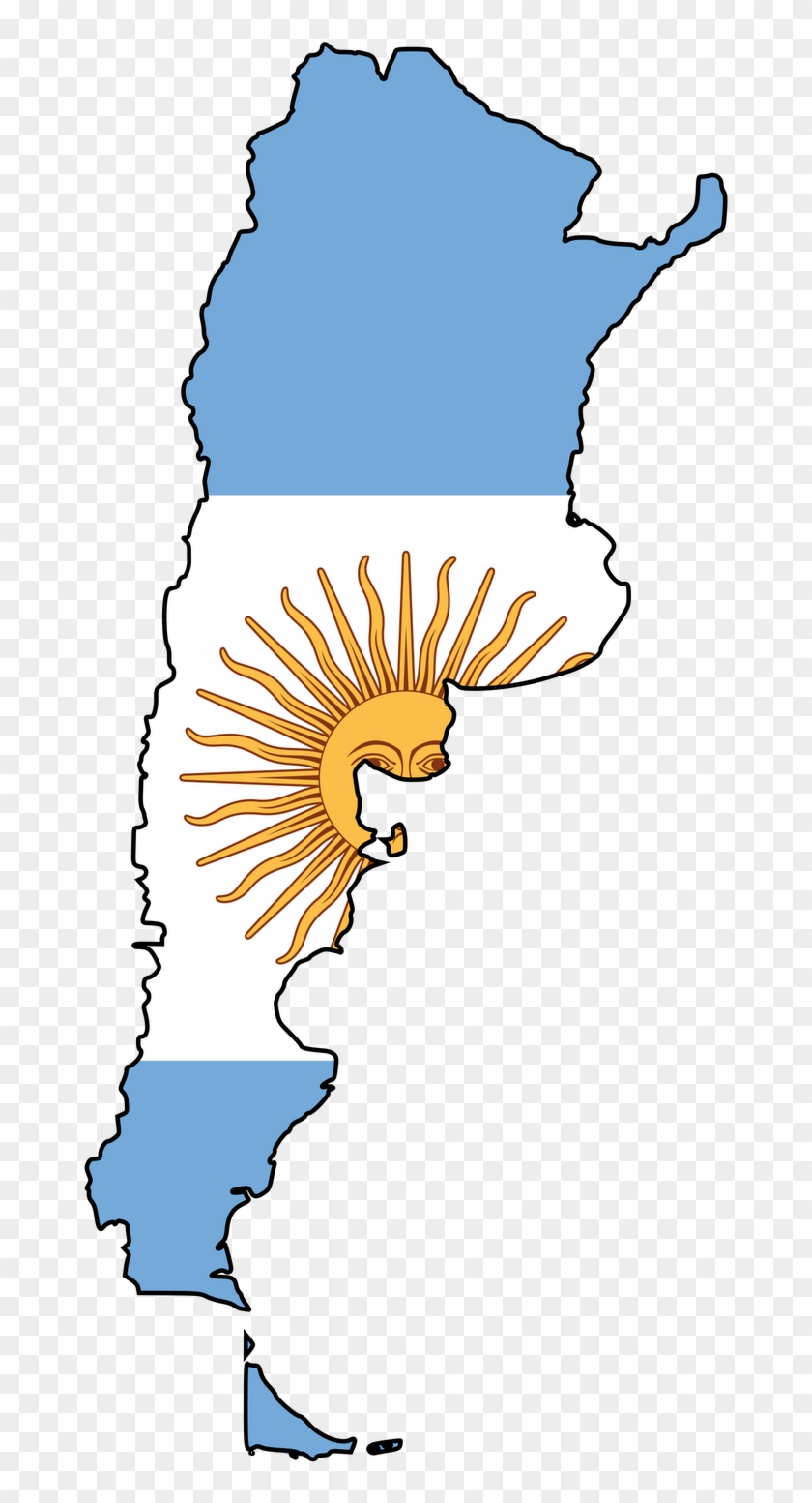 Flag Of Argentina Map Clip Art - Argentina Clip Art #36267