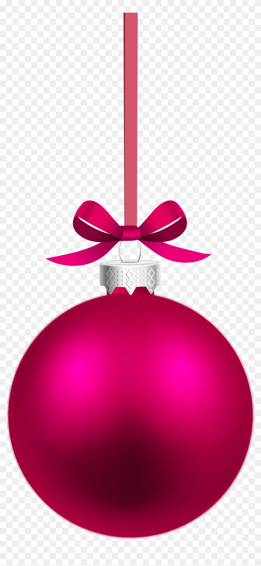 Pink Hanging Christmas Ball Png Clipart - Pink Hanging Christmas Ball #36286