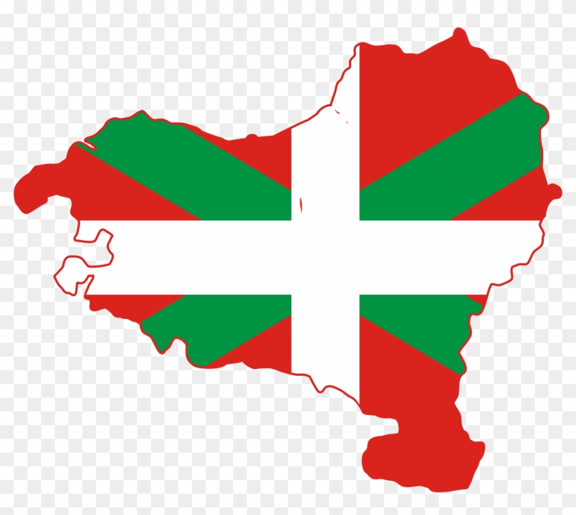 Flag Map Of Basque Country - Basque Country Flag Map #36297