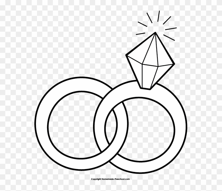 Drawn Ring Wedding Clipart - Wedding Ring Illustration Png #36316