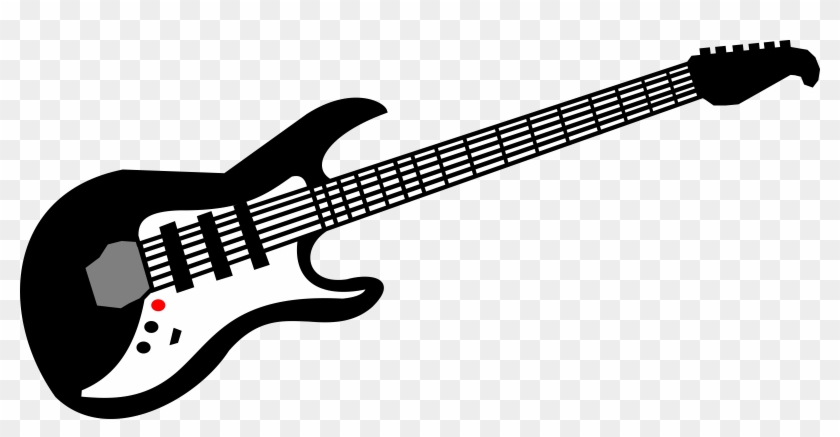 Free Vector Electric Guitar Clip Art - Guitar Black And White #36371