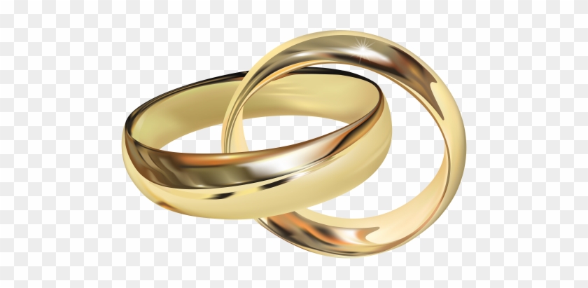 Wedding Rings Png Clip Art - Gold Wedding Rings Png #36462