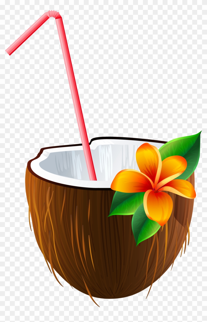 Exotic Coconut Cocktail Png Clipart Image - Coconut Cocktail Png #36520