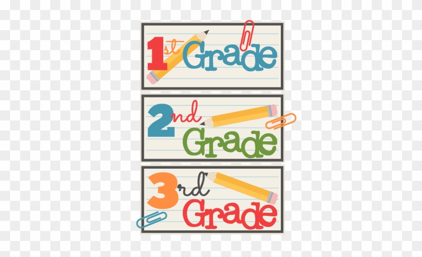 1st 2nd 3rd Grade Titles Svg Scrapbook Cut File Cute - Scalable Vector Graphics #36525
