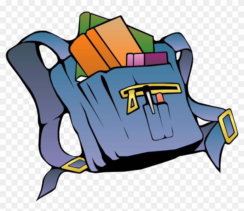 Books In Bag Clipart #36668